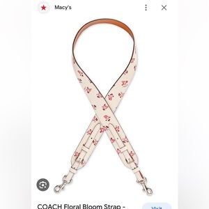 Coach floral bloom guitar strap